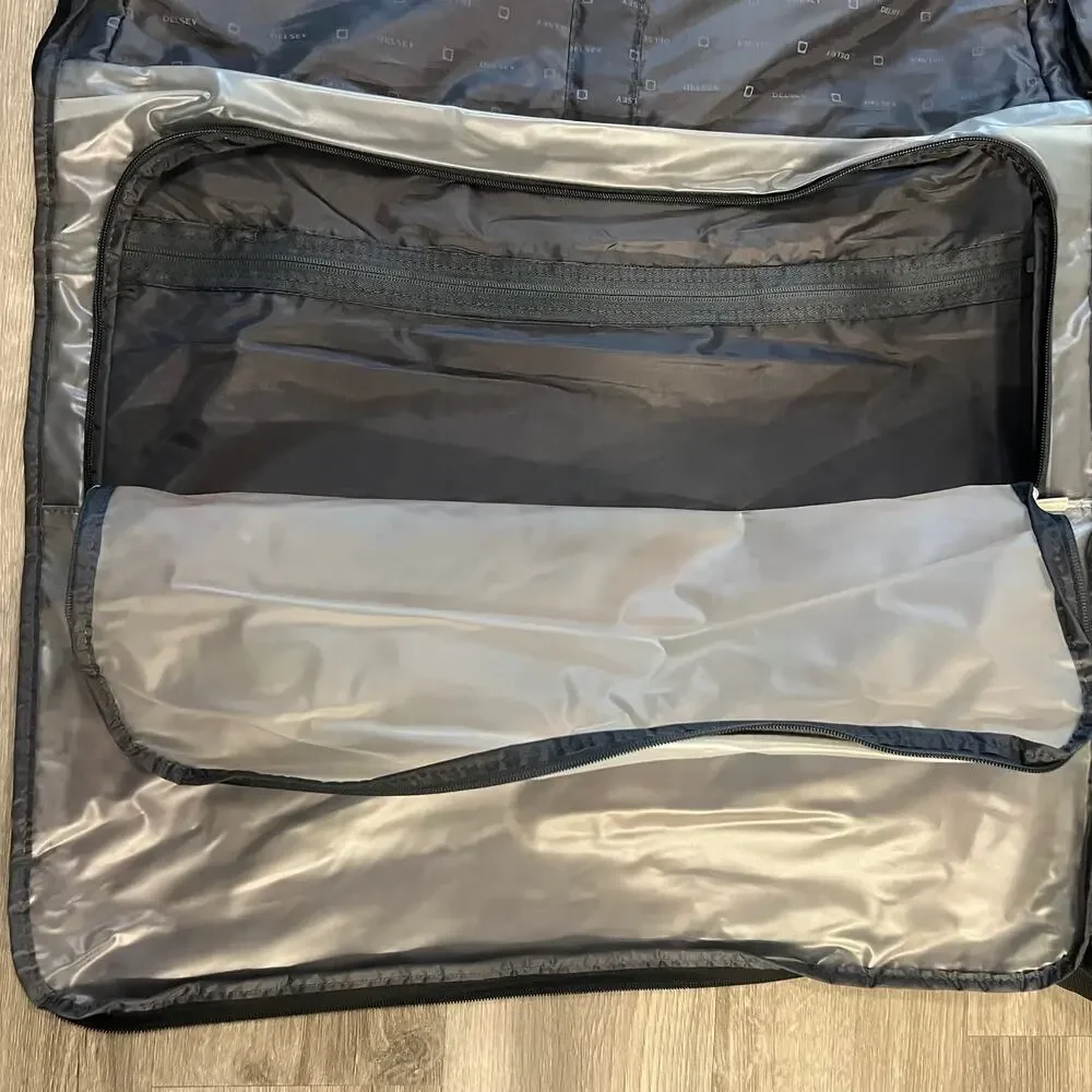 Delsey Folding Travel Garment Bag Black Suit Dress Cover Carry On Organizer